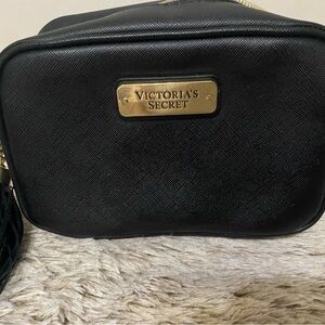 Victoria's Secret Black and Gold Cosmetic Bag